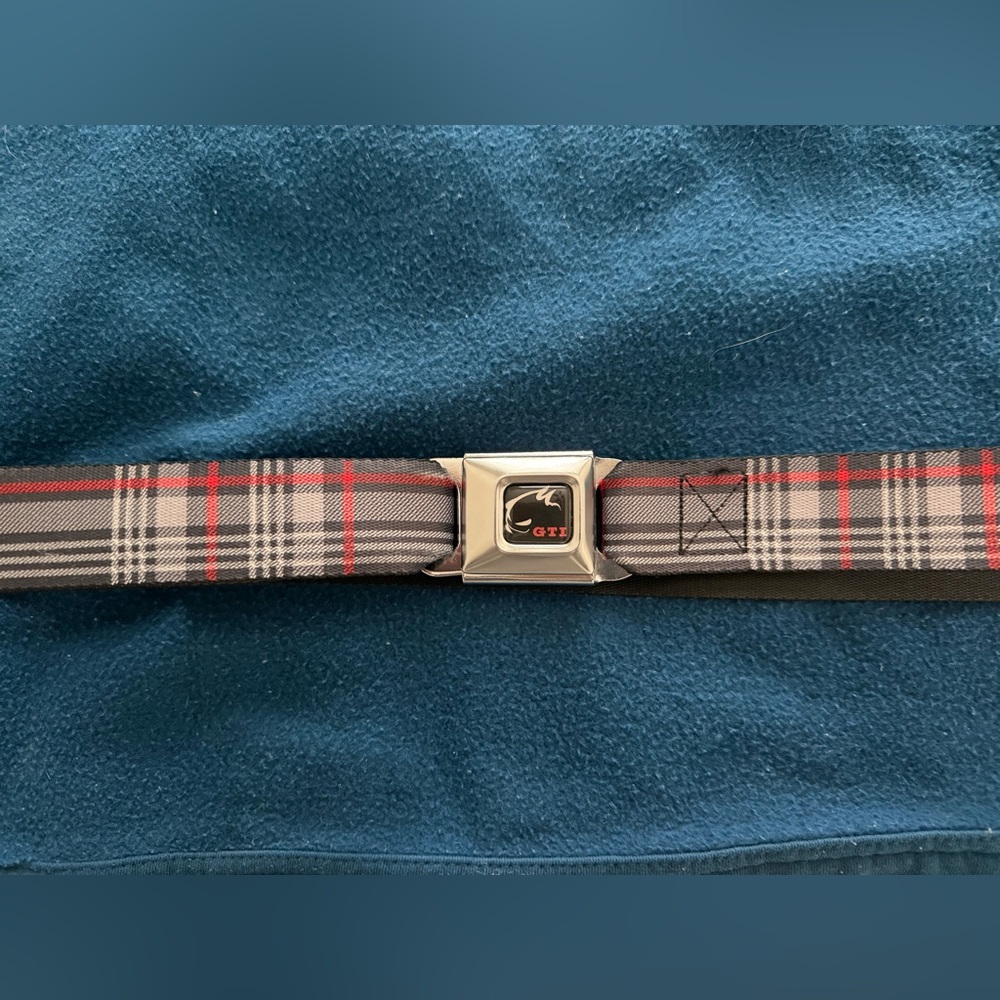GTI Plaid Belt with Silver Buckle
